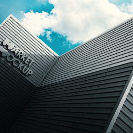 دانلود موکاپ لوگو بر روی دیوار 5