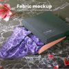 دانلود موکاپ روسری یا پارچه تا شده داخل جعبه