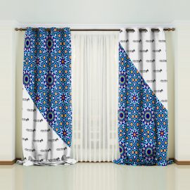 موکاپ پرده پانچ مدرن و بلند