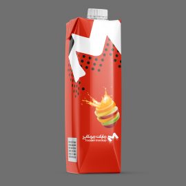 موکاپ بسته بندی آبمیوه یک لیتری تترا پک